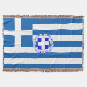 Greek flag throw blanket