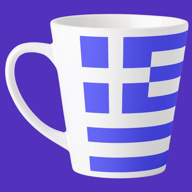 Greek Flag Total Latte Mug (Creator Uploaded)