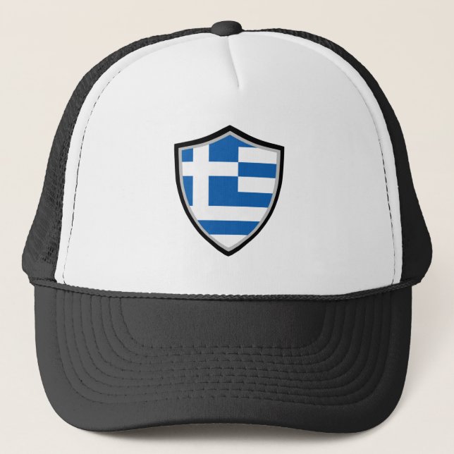 Greek flag trucker hat (Front)