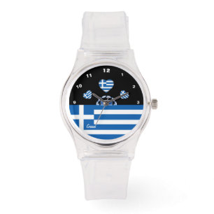 Greek Flag watch, Hearts, Greece /sports Watch