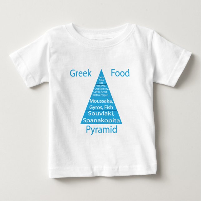Greek Food Pyramid Baby T-Shirt (Front)