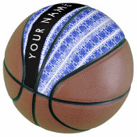 Greek Fret Arabesque Blue, Your Name, Personalise
