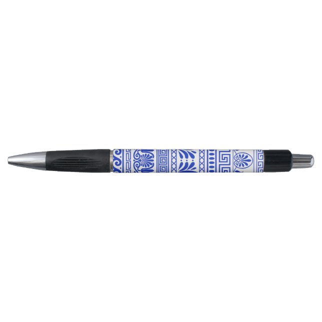 Greek Fret, Mediterranean Pattern, Blue (Front)