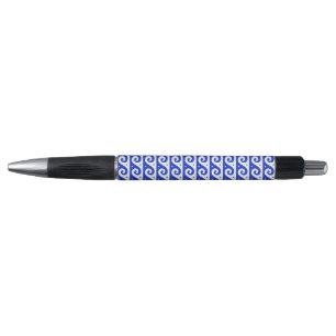 Greek Fret, Mediterranean Wave Pattern, Blue