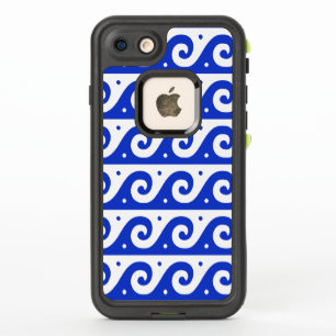 Greek Fret, Mediterranean Wave Pattern, Blue