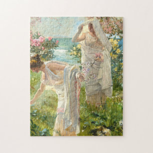 Greek Girls On The Shore Joaquin Sorolla Y Bastida Jigsaw Puzzle