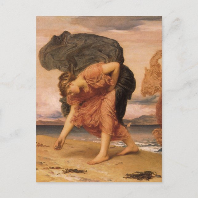 Greek Girls Picking Up Pebbles By Lord Leighton Postcard (Front)