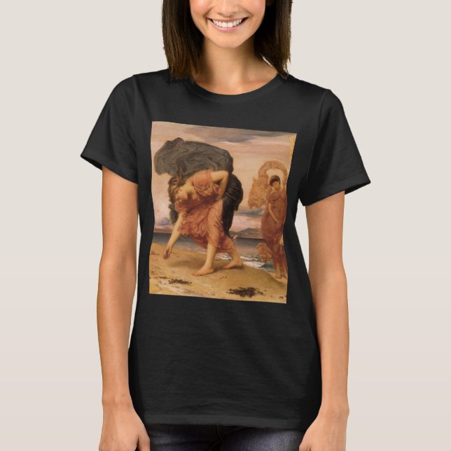Greek Girls Picking Up Pebbles By Lord Leighton T-Shirt (Front)