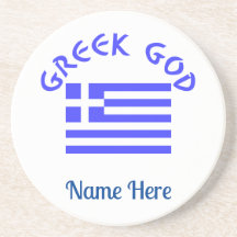 Greek God and Flag of Greece Personalised