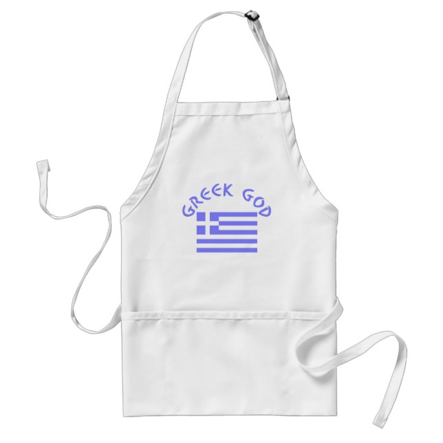Greek God and Flag of Greece Standard Apron (Front)