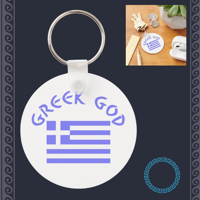 Greek God & Flag Key Ring (Creator Uploaded)