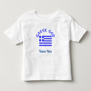 Greek God Flag of Greece Personalised Name  Toddler T-Shirt