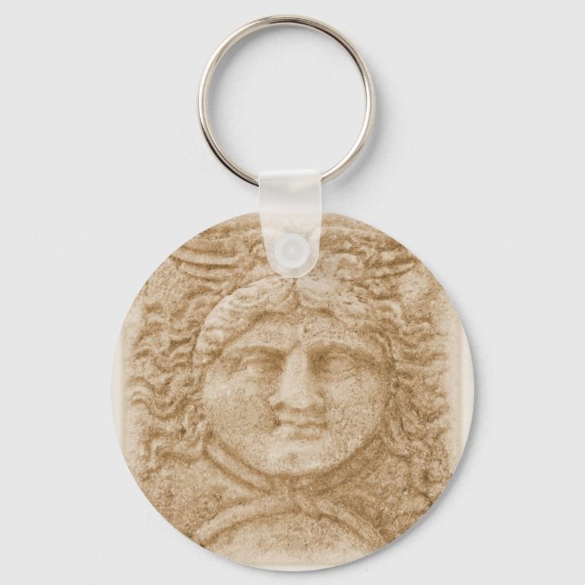 Greek God Hermes PICTURE  ancient image of Hermes Key Ring (Front)