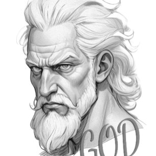 Greek God sketch T-shirt 