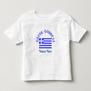 Greek Goddess and Flag of Greece Personalised Toddler T-Shirt