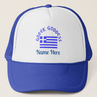 Greek Goddess and Flag of Greece Personalised Trucker Hat