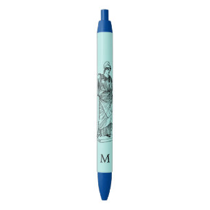 Greek Goddess Athena & Monogram Pen