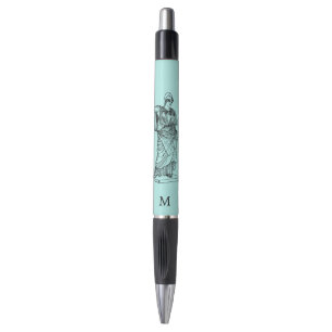 Greek Goddess Athena & Monogram Pen