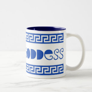 GREEK GODDESS GREEK KEY Two-Tone COFFEE MUG