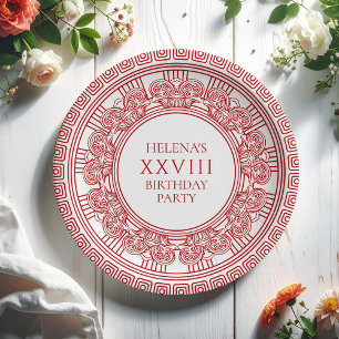 Greek Goddess themed Birthday Party  Paper Plate