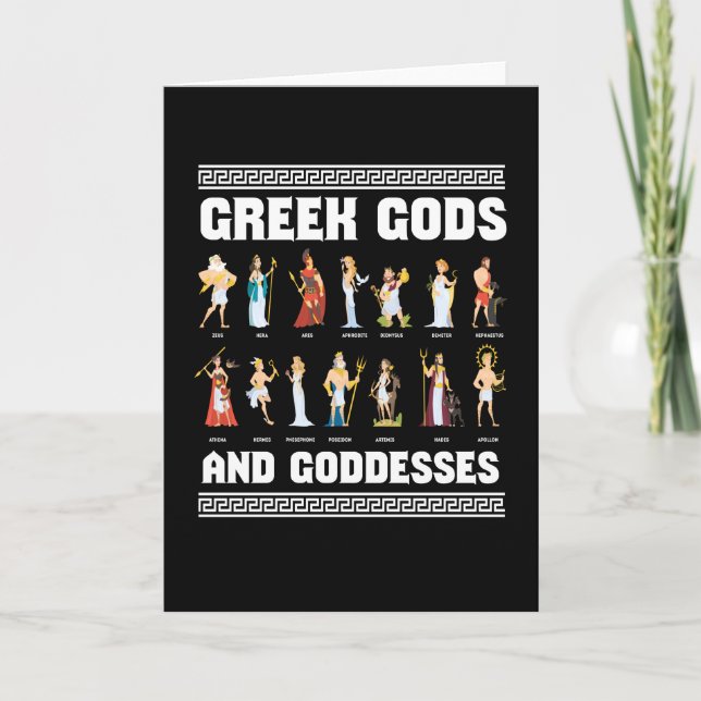 Greek Gods And Goddesses Greeks Card (Front)
