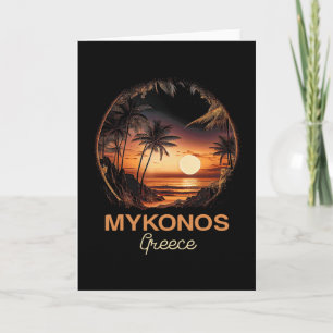 Greek Greece Beach Holiday Vacation Mykonos Card