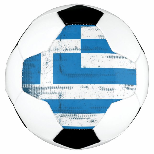 Greek grunge Flag Soccer Ball (Front)