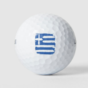 Greek Grunge Vintage Flag Greece Golf Balls