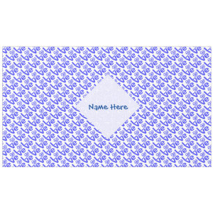 Greek Heart Blue LOVE Tiled Personalised Tablecloth