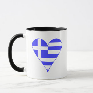 Greek Heart Flag Funky Mug