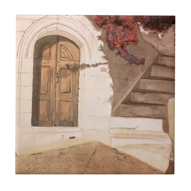 Greek Holidays Ceramic Tile (Front)