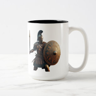 Greek Hoplite Two-Tone Coffee Mug