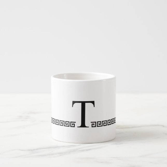 Greek Initial Espresso Cup (Front)