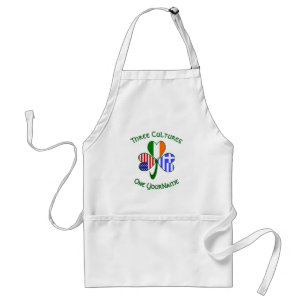 Greek Irish American Flags Shamrock Your Name Standard Apron