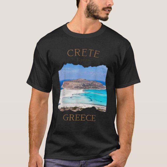 Greek Island Crete Greece featuring Balos Beach in T-Shirt (Front)