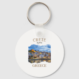 Greek Island Crete Greece Featuring Rethimno Town Key Ring
