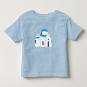 Greek Island Greece Blue Dome Church  Toddler T-Shirt
