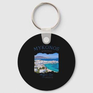 Greek Island Mykonos Greece Vacation Family Outfit Key Ring