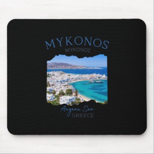 Greek Island Mykonos Greece Vacation Family Outfit Mouse Pad