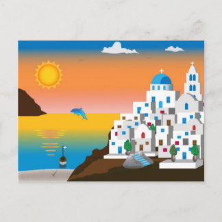 Greek island postcard