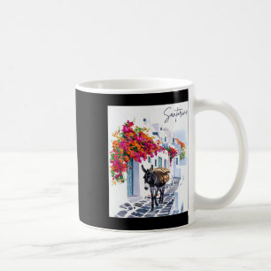 Greek Island Santorini Donkey In Traditional Greek Coffee Mug