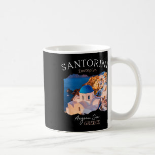 Greek Island Santorini Greece Oia Village Blue Chu Coffee Mug