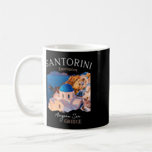 Greek Island Santorini Greece Oia Village Blue Chu Coffee Mug