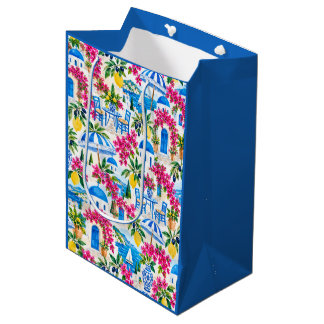 Greek Island Santorini Mediterranean Summer Medium Gift Bag