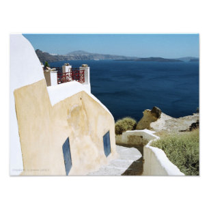 Greek island santorini print