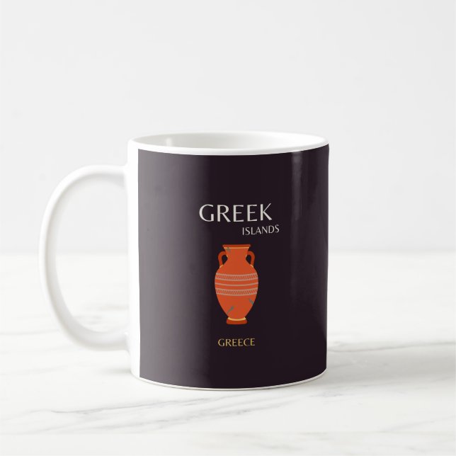 Greek Islands, Greece, Travel, Preppy Coffee Mug (Left)