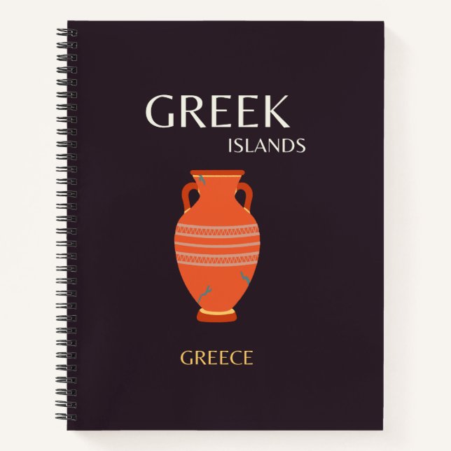Greek Islands, Greece, Travel, Preppy Notebook (Front)