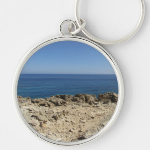Greek Islands Mediterranean Landscape Key Ring