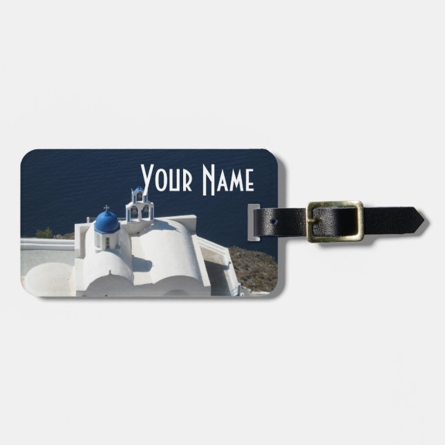 Greek Isles Luggage Tag (Front Horizontal)