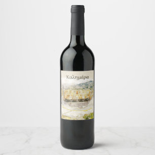 Greek Kalimera Wine Label – Artistic Greece